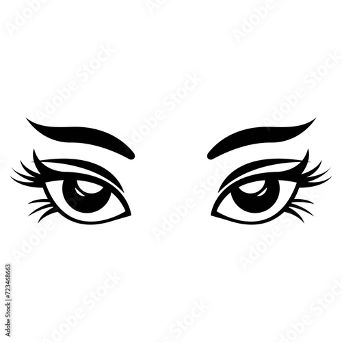 Eyes and brows woman Silhouette