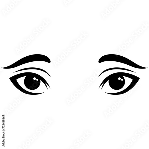 Eyes and brows woman Silhouette
