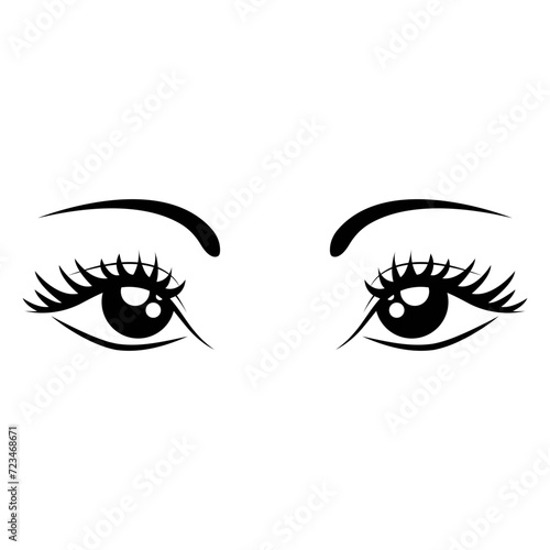 Eyes and brows woman Silhouette