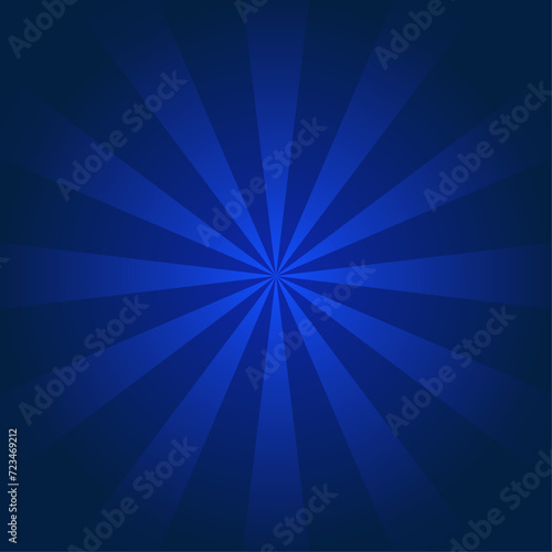 Vector abstract sunbrust blue background design