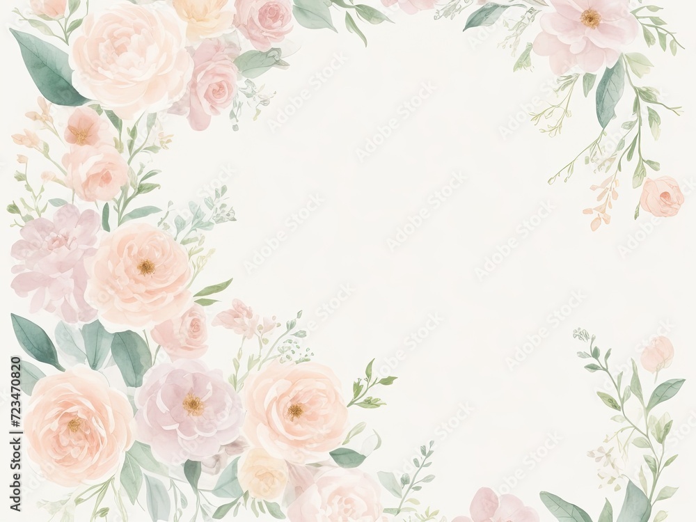 vintage background with roses generative ai