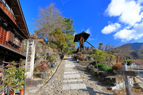 Magome-juku (Nakasendo) a Rustic stop on a feudal-era route at Magome, Nakatsugawa, Gifu, Japan photo