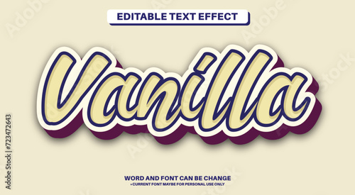 Simple 3D Sticker Text Effect - Vanilla