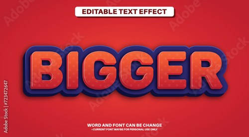 Stylist 3D Bold Fully Editable Text Effect - Bigger