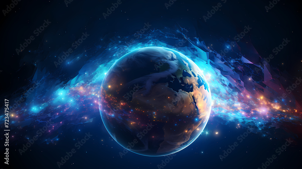 Fototapeta premium Admire our beautiful Earth from the vastness of space