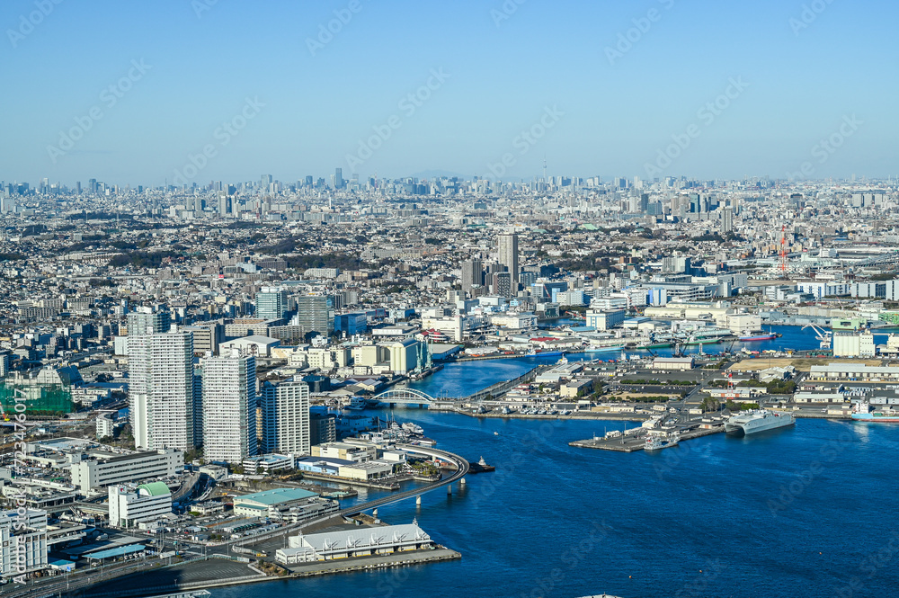 Fototapeta premium 横浜みなとみらいの都市風景
