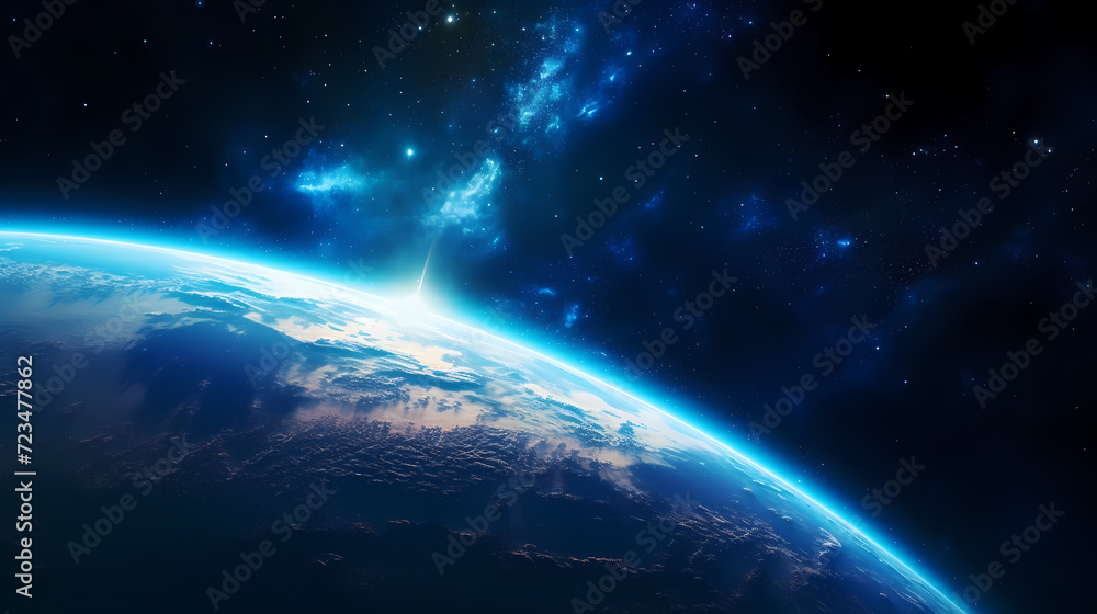 Fototapeta premium Admire our beautiful Earth from the vastness of space