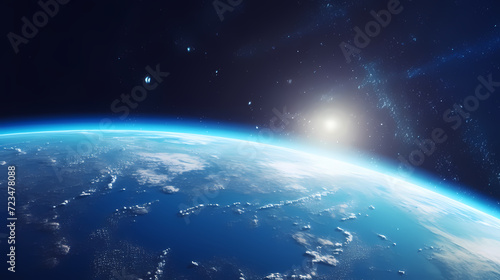 Admire our beautiful Earth from the vastness of space © jiejie