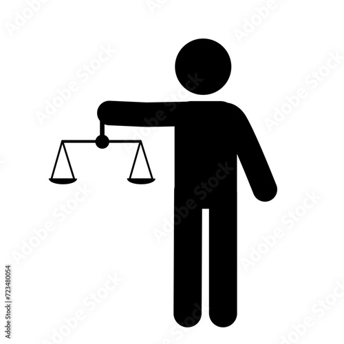 Law and order icon. Simple illustration of law and order vector icon for web