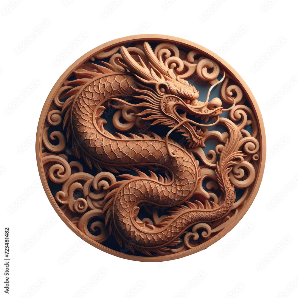 the Chinese New Year with Dragon Icon and symbol in Chinese culture