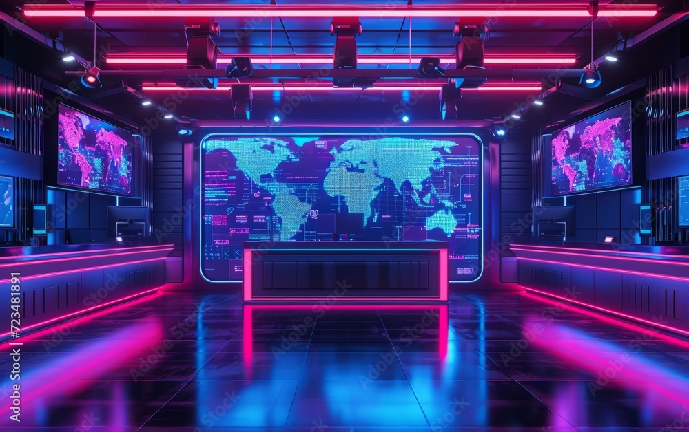 Obraz premium Modern News Studio Set