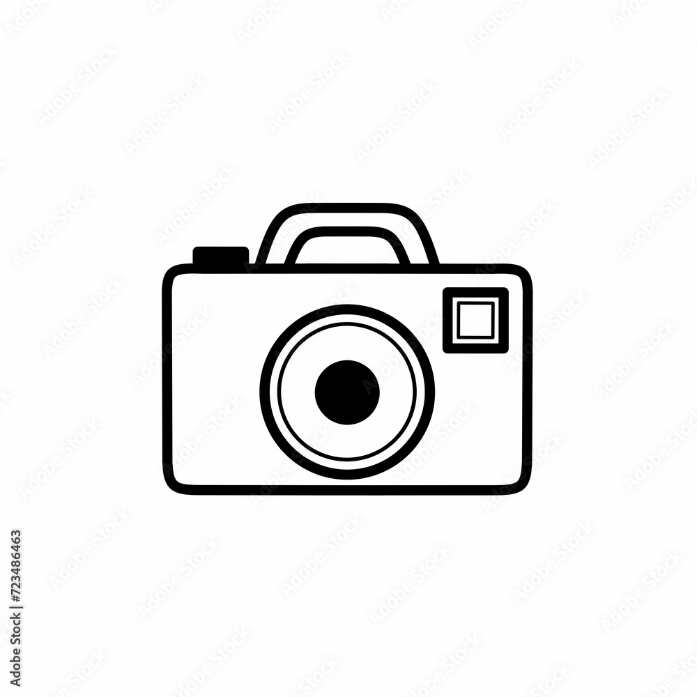 digital photo camera vector icon