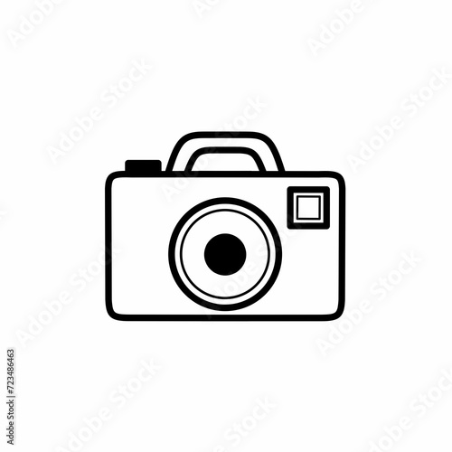 digital photo camera vector icon