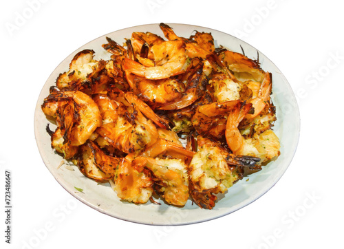 Broiled shrimp with garlic