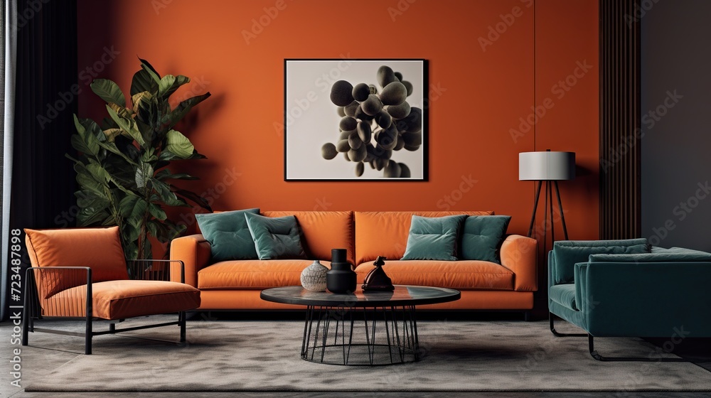 Aesthetic interior of modern elegant living room Aesthetic interior of modern elegant living room