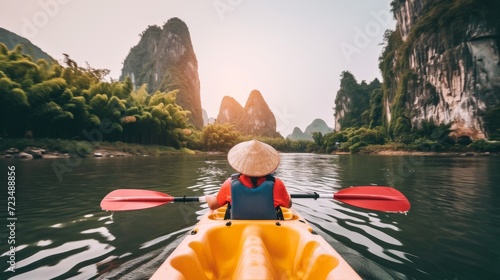 Whitewater Kayaking Action