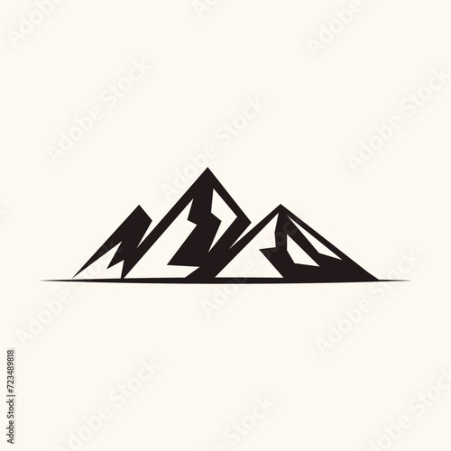 Minimalist Mountain adventure Logo