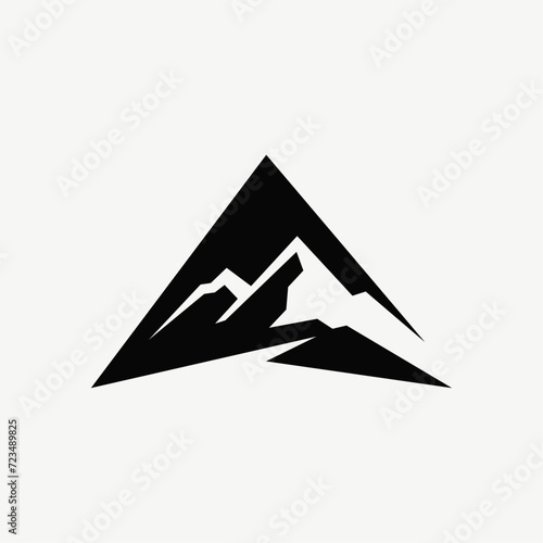 Minimalist Mountain adventure Logo