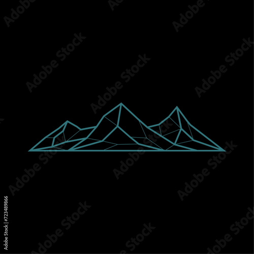 Geometric Luxury Mountain Logo