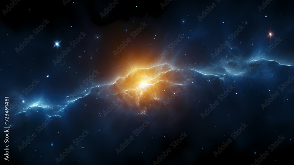 Fototapeta premium Cosmic background, abstract planet and space background