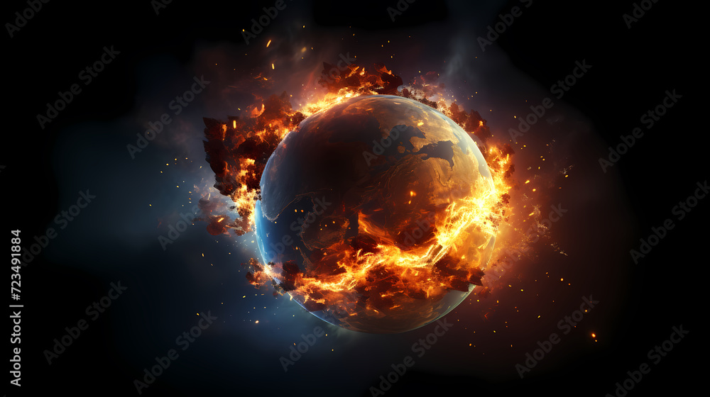 Fototapeta premium Cosmic background, abstract planet and space background