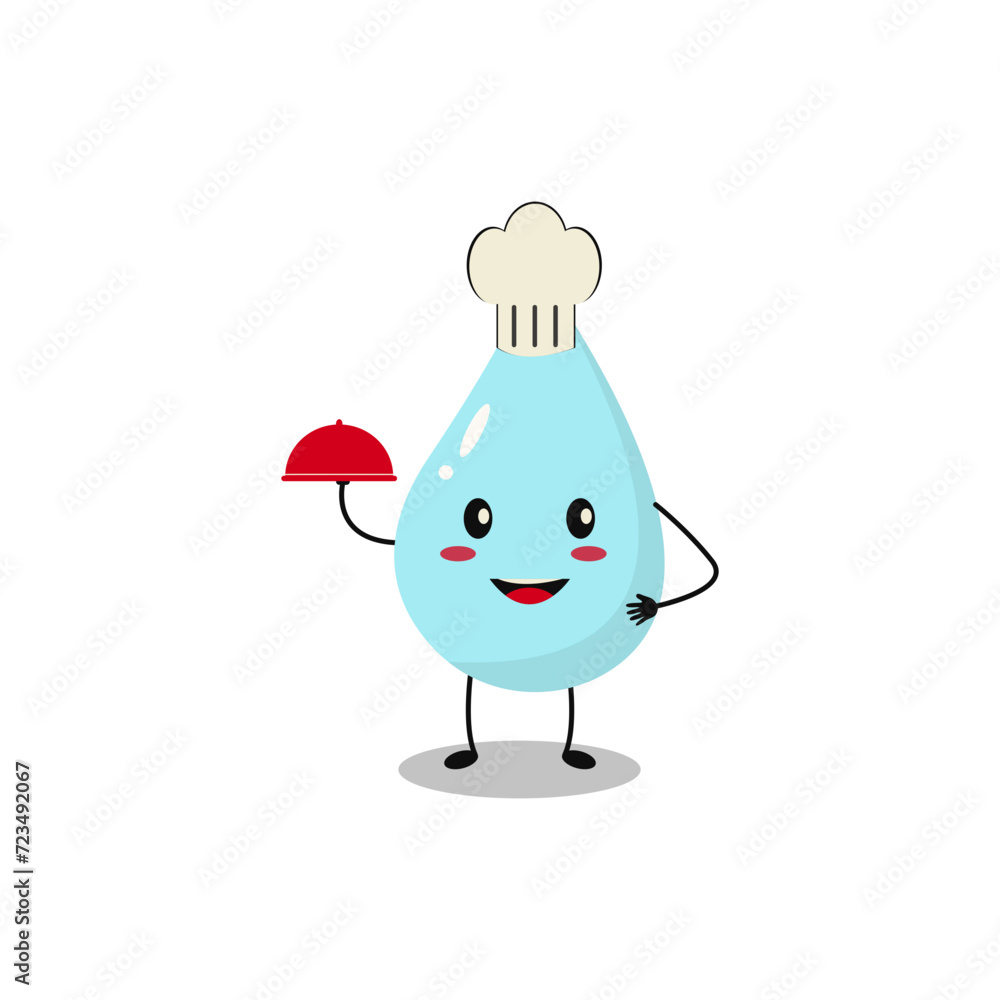 Cute Water Drop Character illustration Cute Water Drop Character illustration