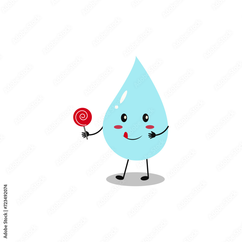 Cute Water Drop Character illustration Cute Water Drop Character illustration