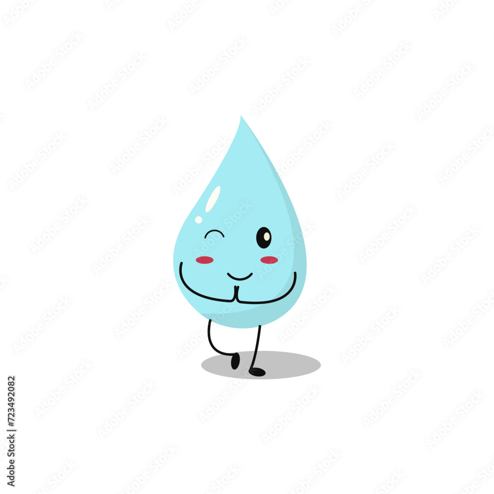 Cute Water Drop Character illustration Cute Water Drop Character illustration