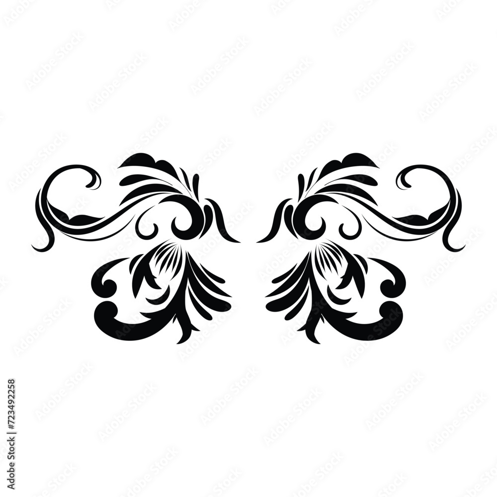 floral ornament vector design illustration isolated floral ornament vector design illustration isolated