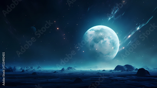 Cosmic background, abstract planet and space background
