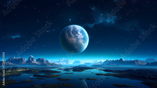 Cosmic background  abstract planet and space background
