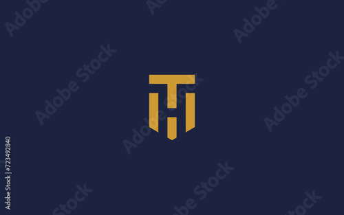 letter ht shield logo icon design vector design template inspiration