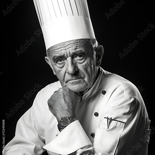French Michelin chef, Paul Bocuse, black and white photo, 4k.
Generative AI