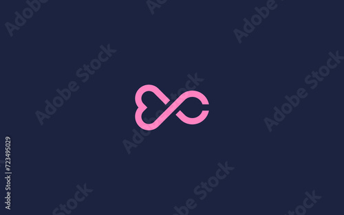 letter c with heart logo icon design vector design template inspiration