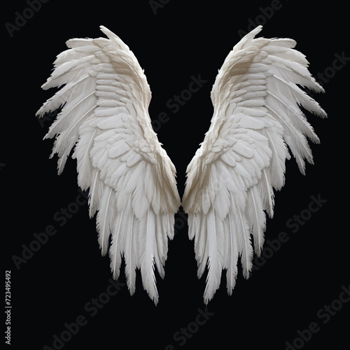 white angel wings vector