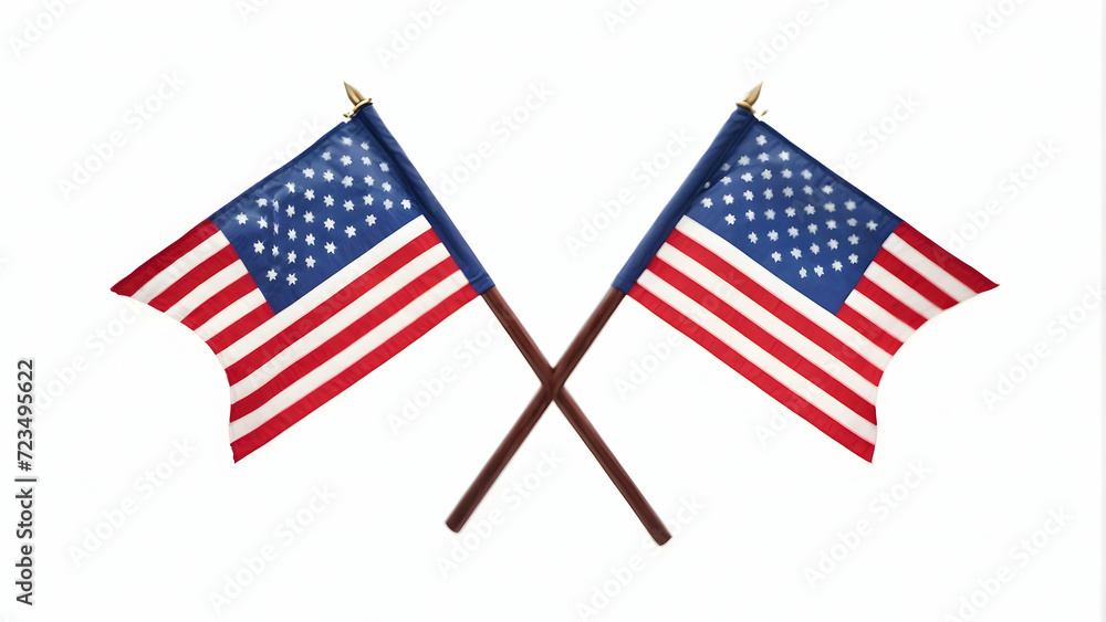 USA flag,presidents day flags national isolated on white background. USA flag,presidents day flags national isolated on white background.