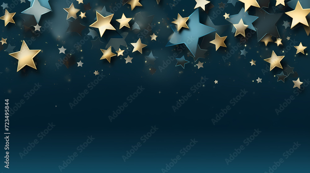Holiday decorative border, festive background with festive star decoration Holiday decorative border, festive background with festive star decoration