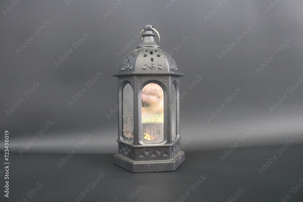 Islamic lantern with decorations celebrating Islamic holidays and Ramadan Kareem with a background that can be written on Islamic lantern with decorations celebrating Islamic holidays and Ramadan Kareem with a background that can be written on