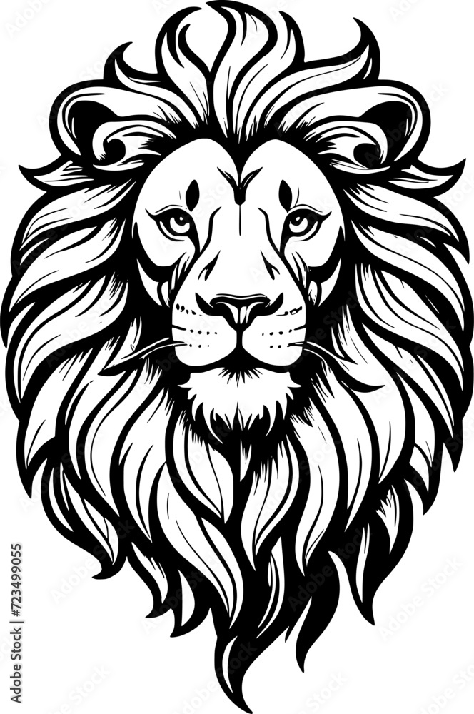 lion head cartoon