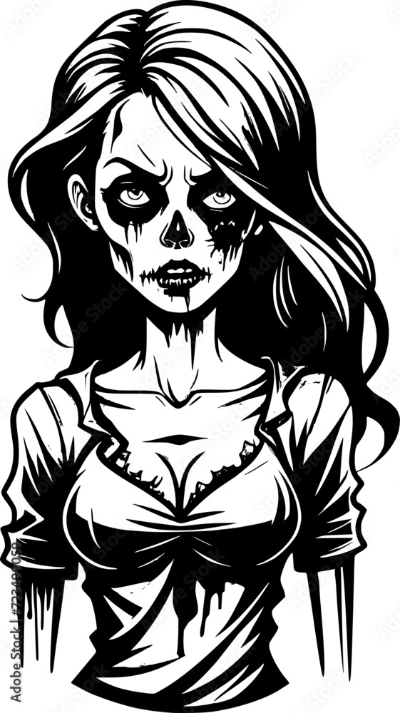 zombie woman cartoon zombie woman cartoon