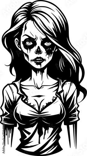 zombie woman cartoon
