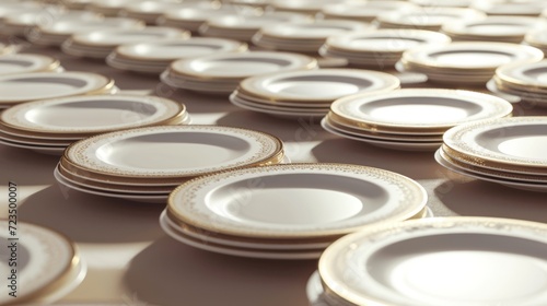Plates situated in a hierarchy system with the fancy china at the head of the table and the paper plates feeling left out in the back.