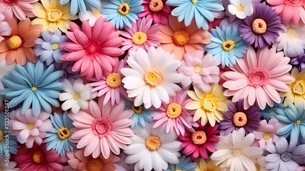 Fototapeta premium Seamless flower background, colorful flower background