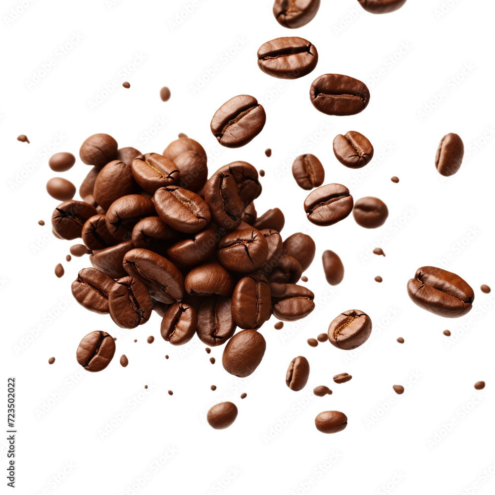 Obraz premium coffee beans on white