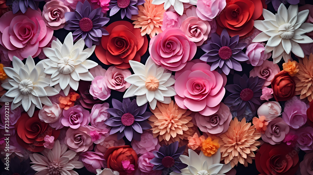 Seamless flower background, colorful flower background Seamless flower background, colorful flower background