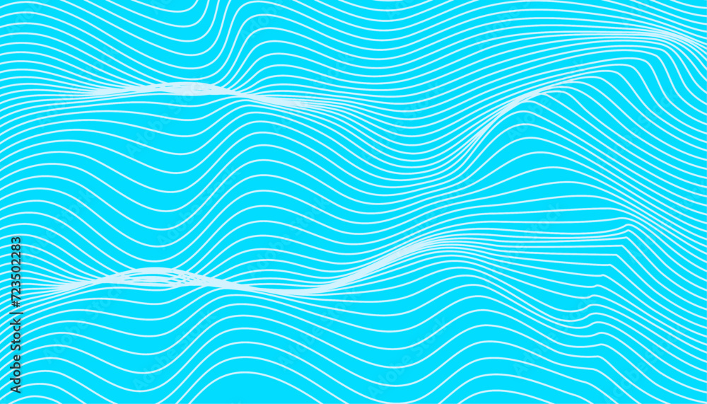 Blue abstract background design. Modern wavy line pattern in monochrome colors. Premium stripe texture for banner, business backdrop. Blue horizontal vector template Blue abstract background design. Modern wavy line pattern in monochrome colors. Premium stripe texture for banner, business backdrop. Blue horizontal vector template