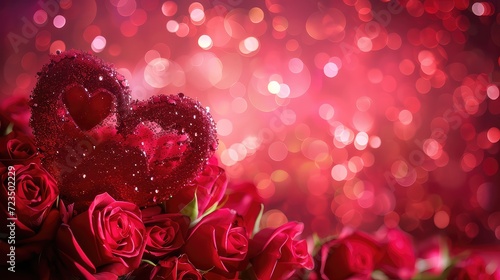  Beautiful Valentine Themed Background, Generative AI © tjut
