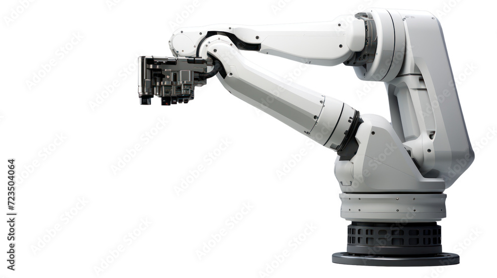 Robot arm , isolated on transparent and white background.PNG image. Robot arm , isolated on transparent and white background.PNG image.