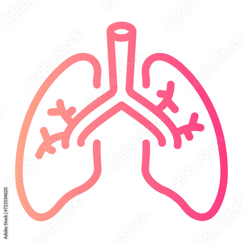 lungs Gradient icon