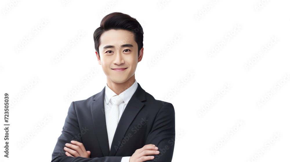 Happy young Asian businessman isolated on transparent and white background.PNG image. Happy young Asian businessman isolated on transparent and white background.PNG image.